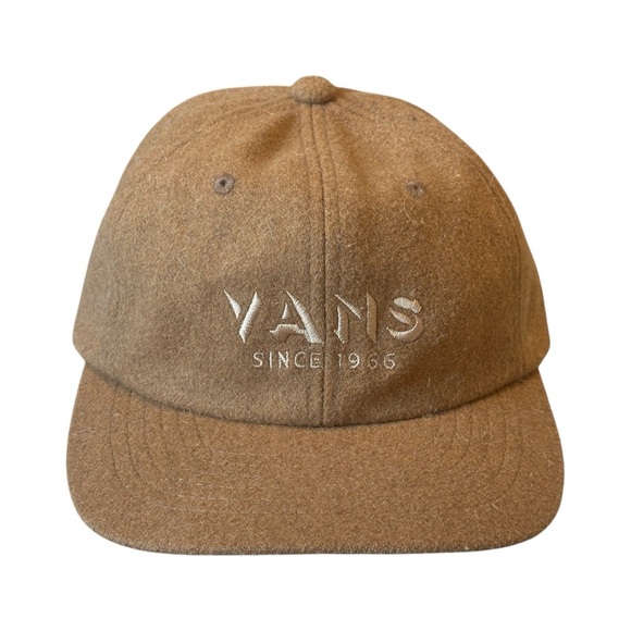 Vans Clark Vintage Strapback Hat Wool Blend 6-Panel Cap in Tan O/S - Picture 2 of 5